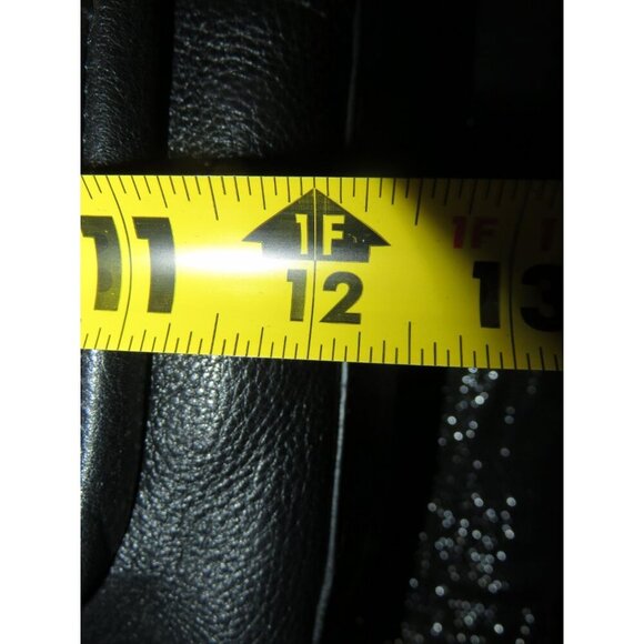 COACH 2010 Hampton 15694 Black Pebbled Leather Flap Turnlock Satchel Handbag - Picture 11 of 13